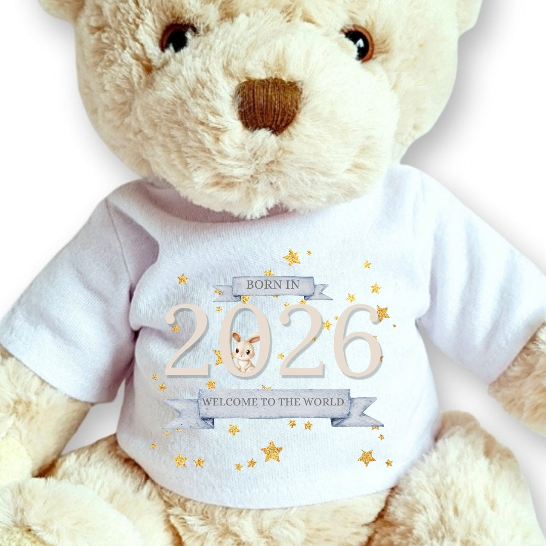 Personalised Luxury Teddy | Welcome to the World 2026 T-Shirt-4