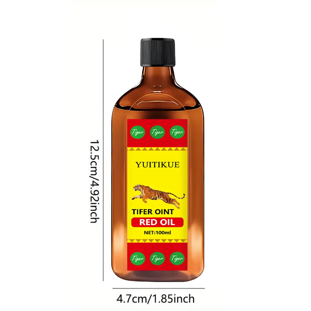 YUITIKUE Tifer Oint Red Oil 100ml - Tiger Formula for Muscle & Joint Massage, Sport & Daily Use, for All