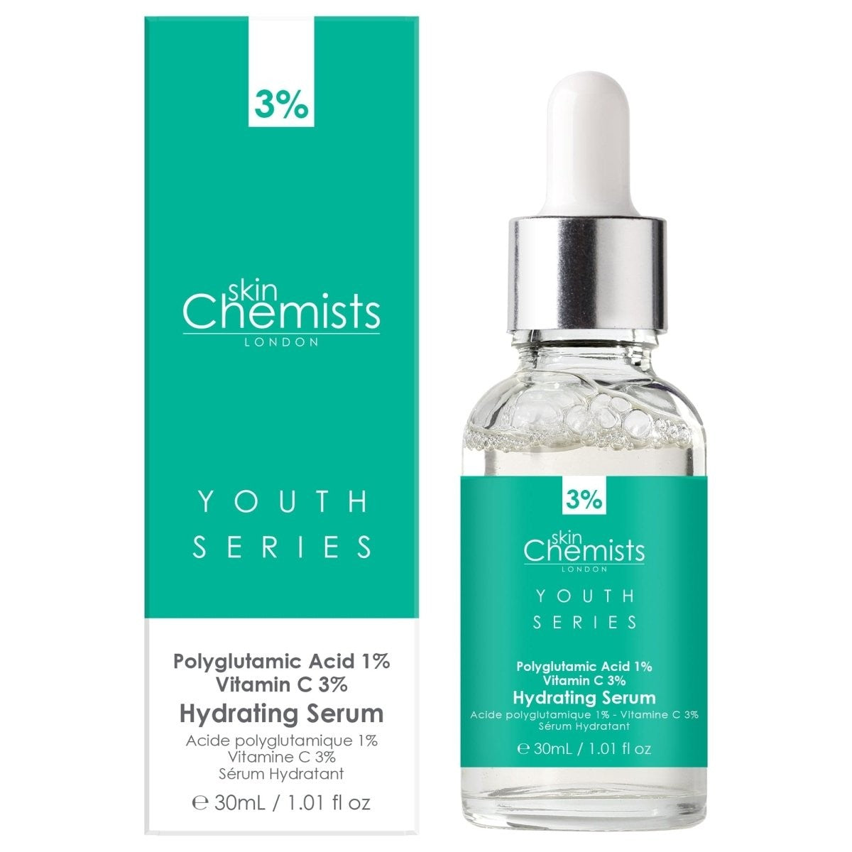 Hydrating Serum Polyglutamic Acid 1%, Vitamin C 3% 30ml-0