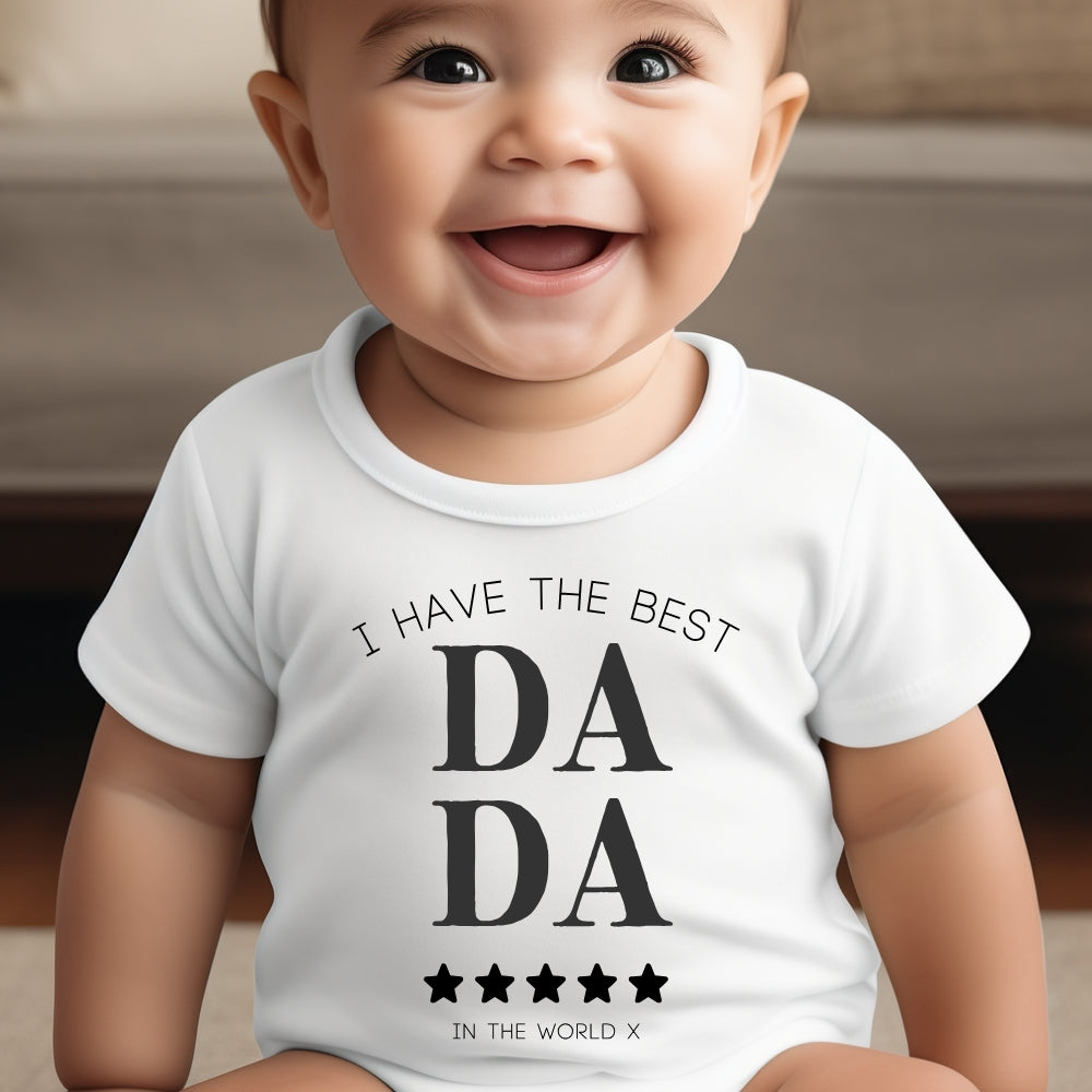 I Have the Best Dada Baby Outfit: Bib, Vest, Baby Grow-0