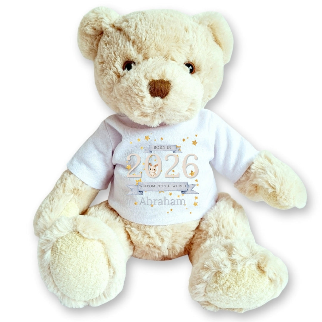 Personalised Luxury Teddy | Welcome to the World 2026 T-Shirt-0