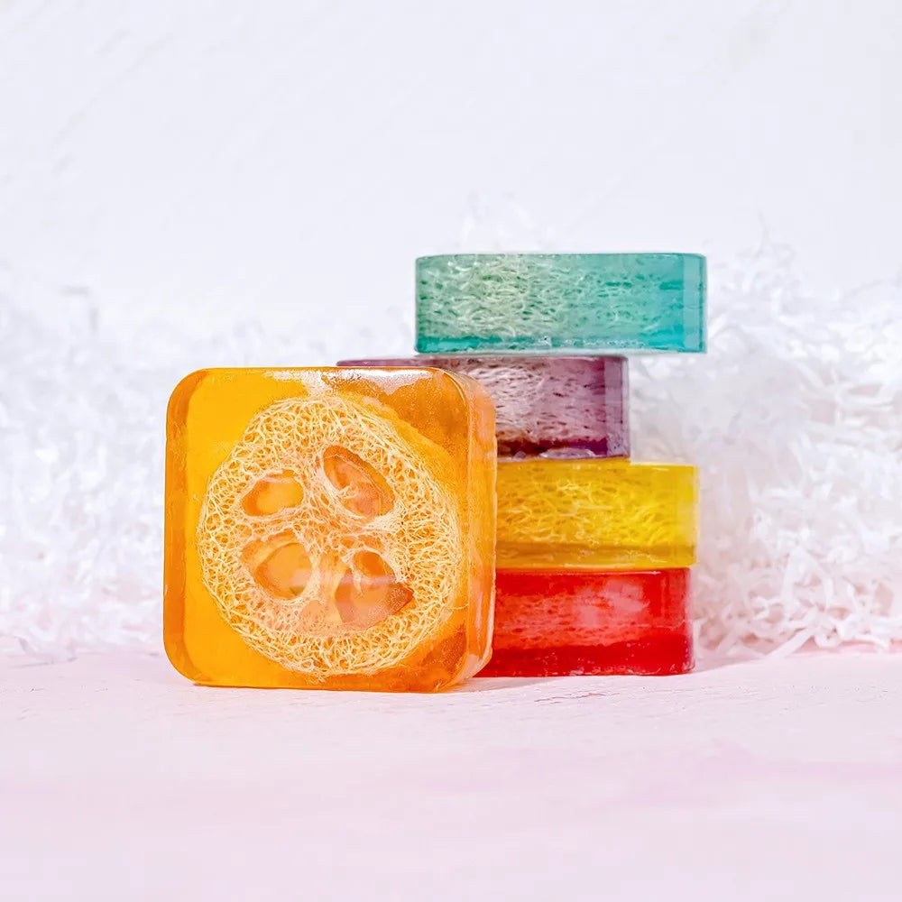 100g Ginger Loofah Soap Glycerine Herbal Nature Ingredients Bleaching Feature Face Wash Body Use
